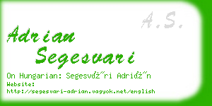 adrian segesvari business card